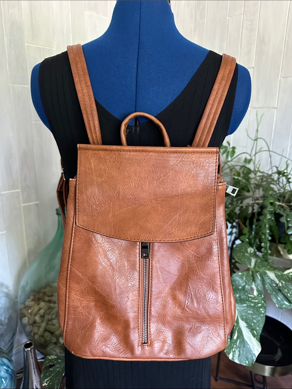 Zac Posen for Target Caramel Brown Faux Leather Backpack